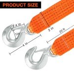 Heavy Duty 20ft Tow Straps with Hooks