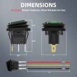 DaierTek Waterproof Round Toggle Switch - 5 Pack