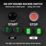 DaierTek Waterproof Round Toggle Switch - 5 Pack