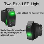 Waterproof Rocker Switch with Green LED Light