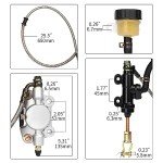 Rear Foot Disc Brake Master Cylinder Assembly with Oiler Replacement for 110cc 125cc 150cc 200cc 250cc ATV Quad Dune Buggy