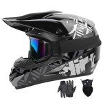 SPARK DOT Full-Face ATV Motocross Helmet Set