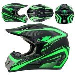 Youth ATV Motocross Helmet & Goggles Set (Green)