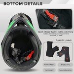 Youth ATV Motocross Helmet & Goggles Set (Green)