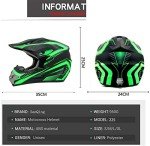 Youth ATV Motocross Helmet & Goggles Set (Green)