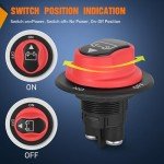 Nilight 50A Battery Disconnect Switch for ATVs