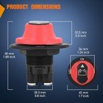 Nilight 50A Battery Disconnect Switch for ATVs