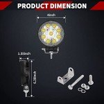 YITAMOTOR 4PCS 4-Inch Round LED Work Lights