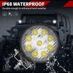 YITAMOTOR 4PCS 4-Inch Round LED Work Lights