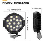 7" 51W LED Light Bar for Off-Road Vehicles