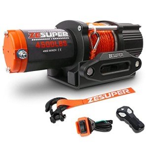 ZESUPER 4500 lb Waterproof Electric ATV Winch