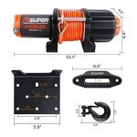 ZESUPER 4500 lb Waterproof Electric ATV Winch