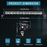 Nifeida 14" LED Light Bar - 80W Combo
