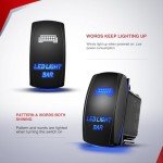 Nilight 12AWG LED Light Bar Wiring Harness Kit