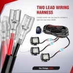 Nilight 12AWG LED Light Bar Wiring Harness Kit