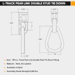 Heavy Duty L-Track Tie Down Fittings (Pack of 6)
