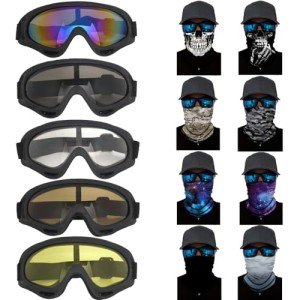 13-Pack ATV Goggles with Face Cover & Mask