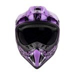Purple Typhoon Adult ATV Helmet Goggles Gloves Set