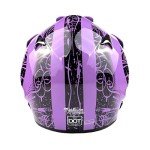 Purple Typhoon Adult ATV Helmet Goggles Gloves Set