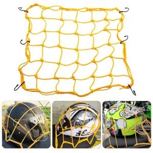 Heavy-Duty Elastic Cargo Net with Hooks - Orange