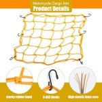 Heavy-Duty Elastic Cargo Net with Hooks - Orange