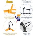 Heavy-Duty Elastic Cargo Net with Hooks - Orange