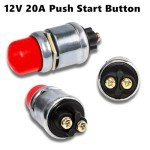 Waterproof 12V Push Button Starter Switch - 2 Pack