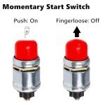 Waterproof 12V Push Button Starter Switch - 2 Pack