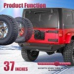 YZONA Adjustable Spare Tire Lift for Jeep Wrangler