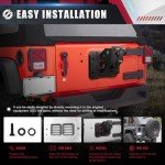 YZONA Adjustable Spare Tire Lift for Jeep Wrangler