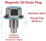 Magnetic Stainless Steel Oil Drain Plug for ATVs