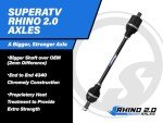 SuperATV Heavy Duty Rhino 2.0 Axle for Yamaha