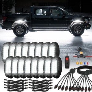 16-Pod White LED Rock Light Kit for ATVs