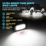 16-Pod White LED Rock Light Kit for ATVs
