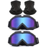 2 Pack ATV Dirt Bike Goggles with Neck Gaiter
