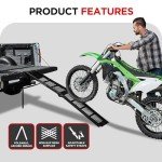 Heavy Duty Steel ATV Loading Ramp - 800 lbs Capacity