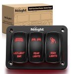 Nilight 3 Gang Rocker Switch Panel for ATVs
