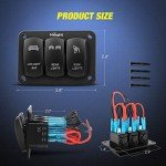 Nilight 3 Gang Rocker Switch Panel for ATVs