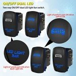 Blue LED Rocker Switch for ATV and Marine Use