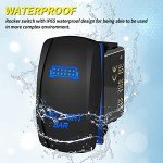 Blue LED Rocker Switch for ATV and Marine Use