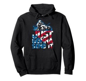 Patriotic American Flag ATV Pullover Hoodie