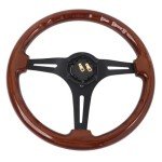 14" Classic Wood Grain 3-Spoke Steering Wheel