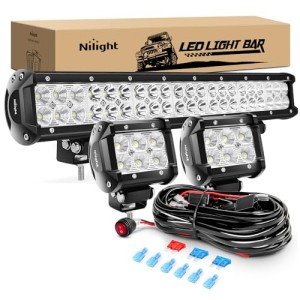 Nilight 20" 126W Off-Road LED Light Bar Combo
