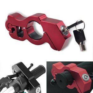 Red Anti-Theft Motorcycle Grip Brake Lock
