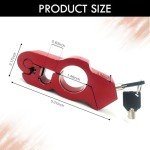 Red Anti-Theft Motorcycle Grip Brake Lock