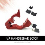 Red Anti-Theft Motorcycle Grip Brake Lock