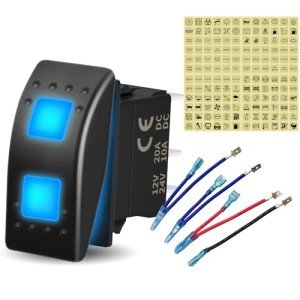 3-Way Rocker Switch with Dual Blue LEDs