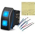 3-Way Rocker Switch with Dual Blue LEDs