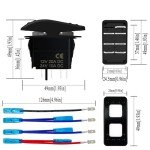 3-Way Rocker Switch with Dual Blue LEDs