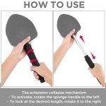 TAKAVU Car Window Cleaning Tool with Microfiber Bonnets